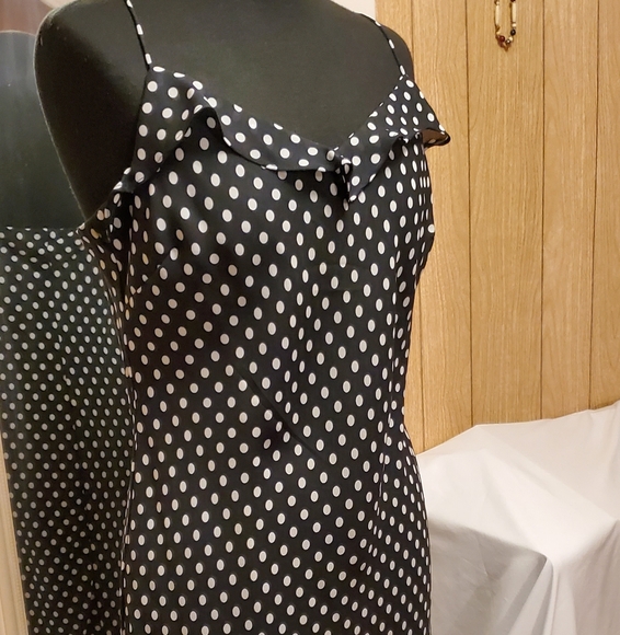 DRESS BY SHARON, SIZE 13/14, POLKA DOT, BLACK AND WHITE, PERFECT CONDITION - Picture 7 of 7